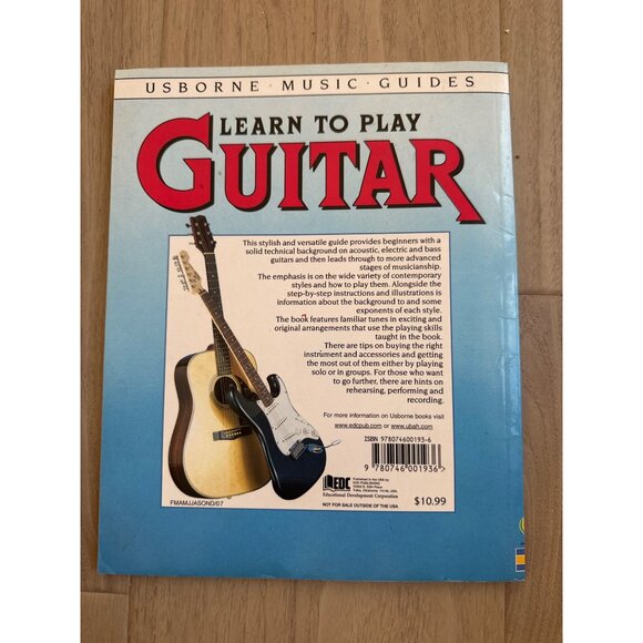 Usborne Music Guides Learn To Play Guitar Book Acoustic & Electric ISBN 97807460 - Picture 2 of 3